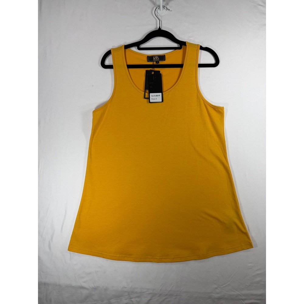 Lucky & Blessed Tank Top Women S Yellow NEW Scoop Neck A-Line ES6-NTP
